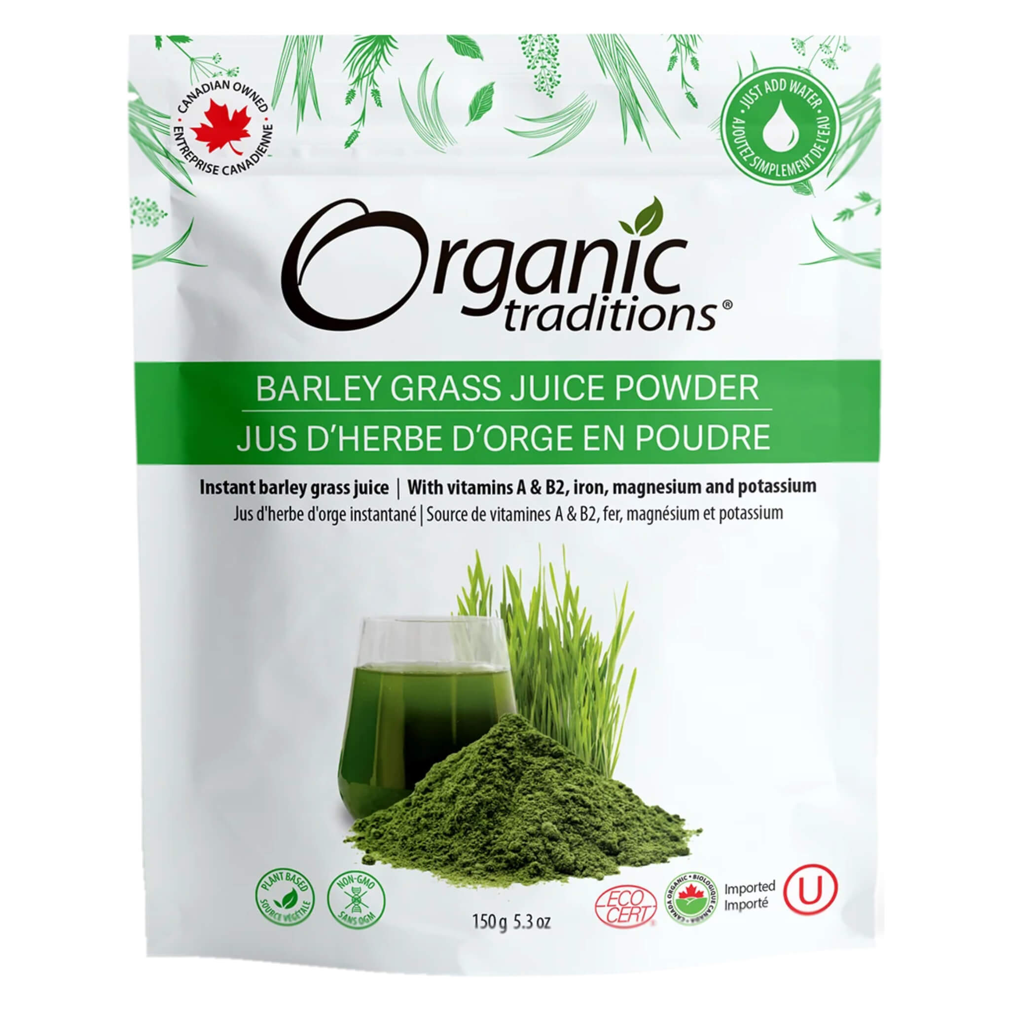 Organic Barley Grass Juice Powder - Superfood Supplement for Detox & Energy Boost - Perfect for Smoothies, Juices & Healthy Drinks