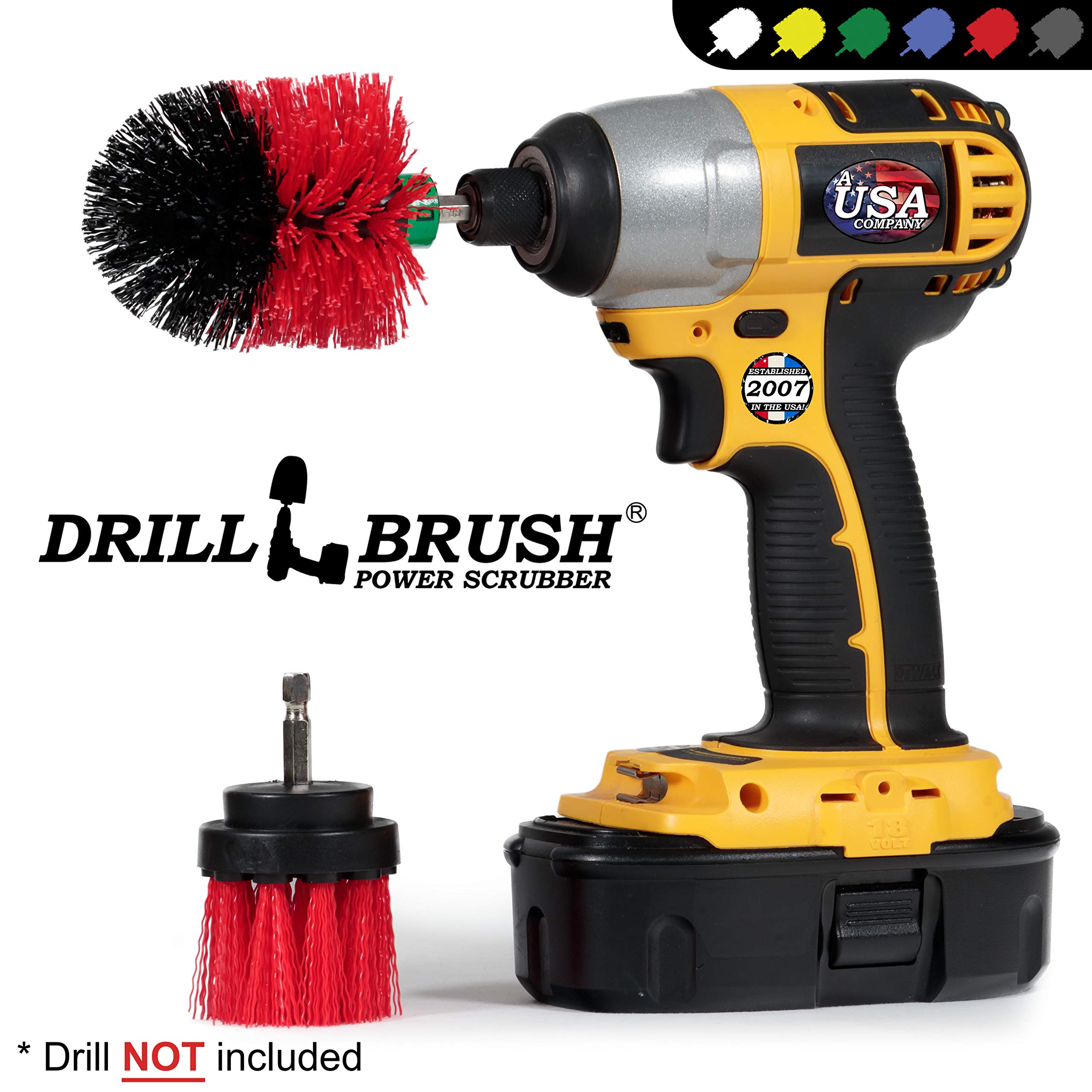 2-Piece Outdoor Scrub Brush Set for Siding, Brick & Stone - Deck, Patio & Gutter Cleaning Tools