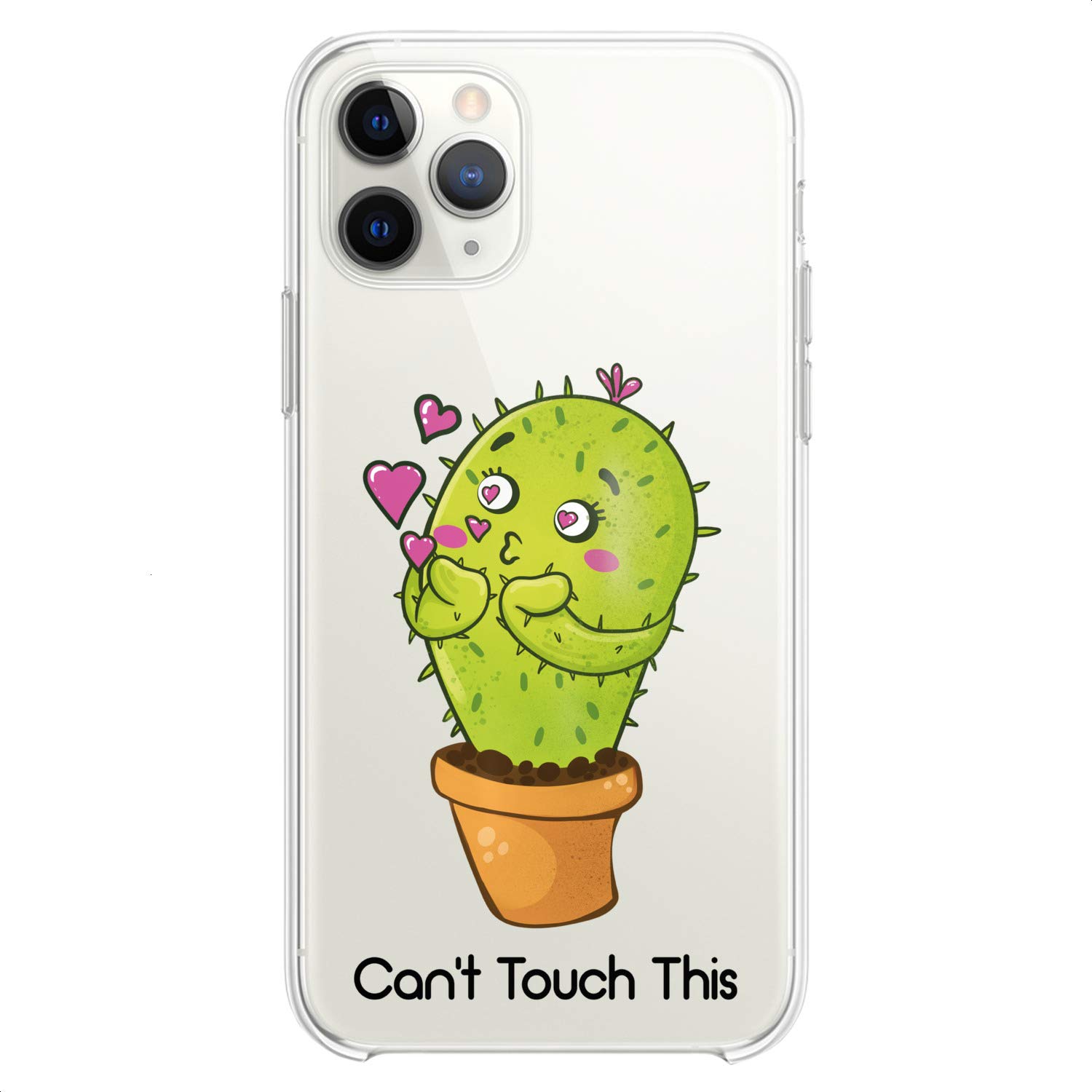 Premium TPU Phone Case for iPhone 16/15/14/13/12/11 Pro Max/Plus/Mini/Xs/Xr/X/8/7/6/5/SE - Cute Cactus Design Slim Flexible Silicone Cover with Kawaii Green Print - Perfect for Women Girls Daily Use Outdoor Travel Protection