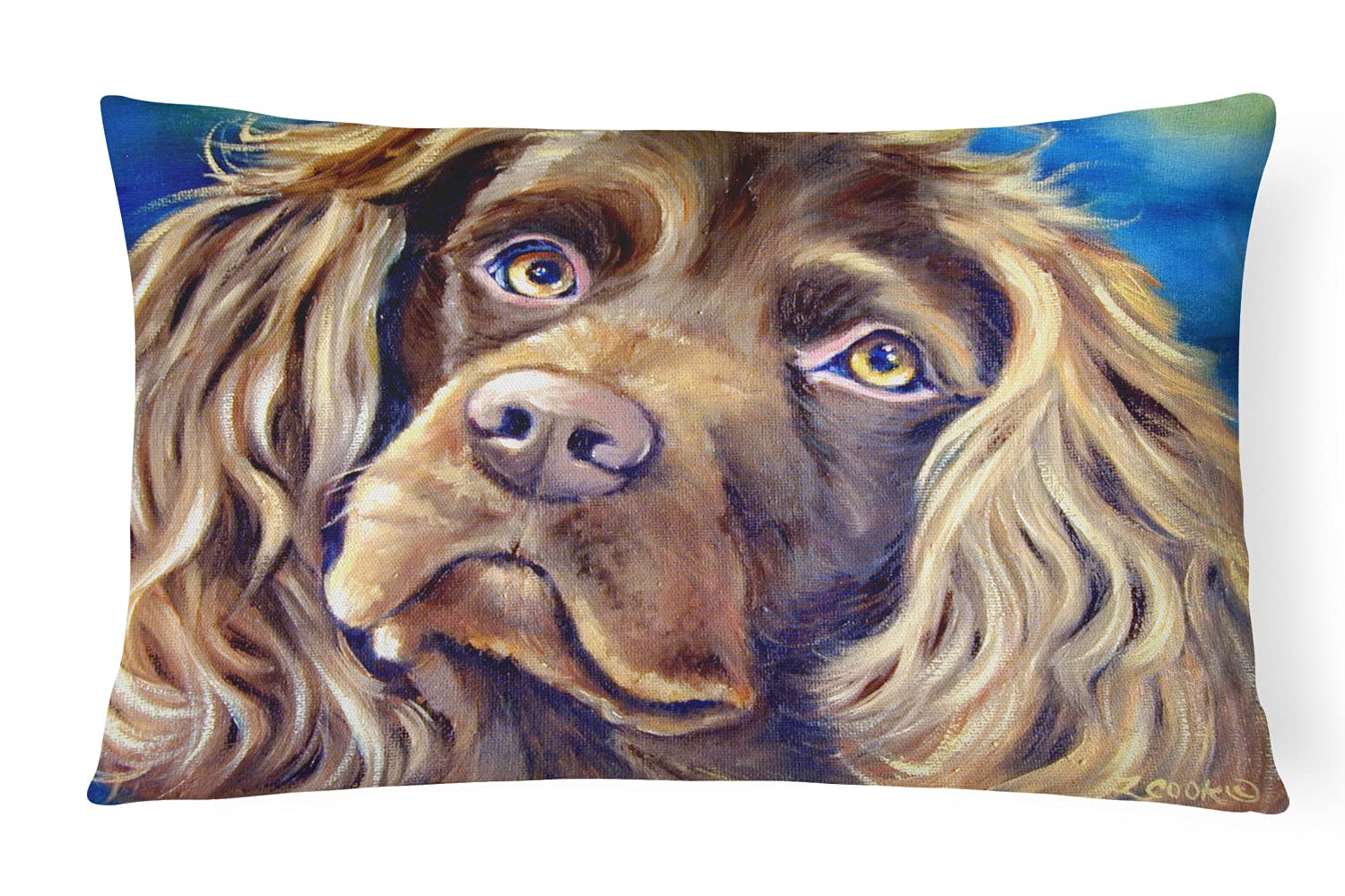 Boykin Spaniel Decorative Throw Pillow - Machine Washable Indoor/Outdoor Cushion for Sofa, Bed & Patio | 12x16 Inches | Caroline's Treasures 7402PW1216 | Perfect for Living Room, Porch & Dog Lover Gifts