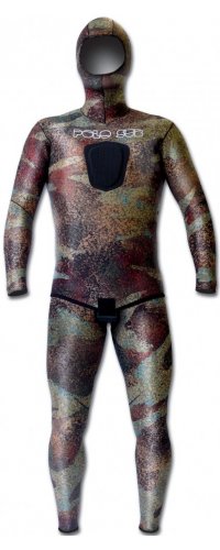 Women's 3.5mm Brown Camo Wetsuit - PoloSub Lined Open Cell Neoprene for Surfing, Diving & Water Sports