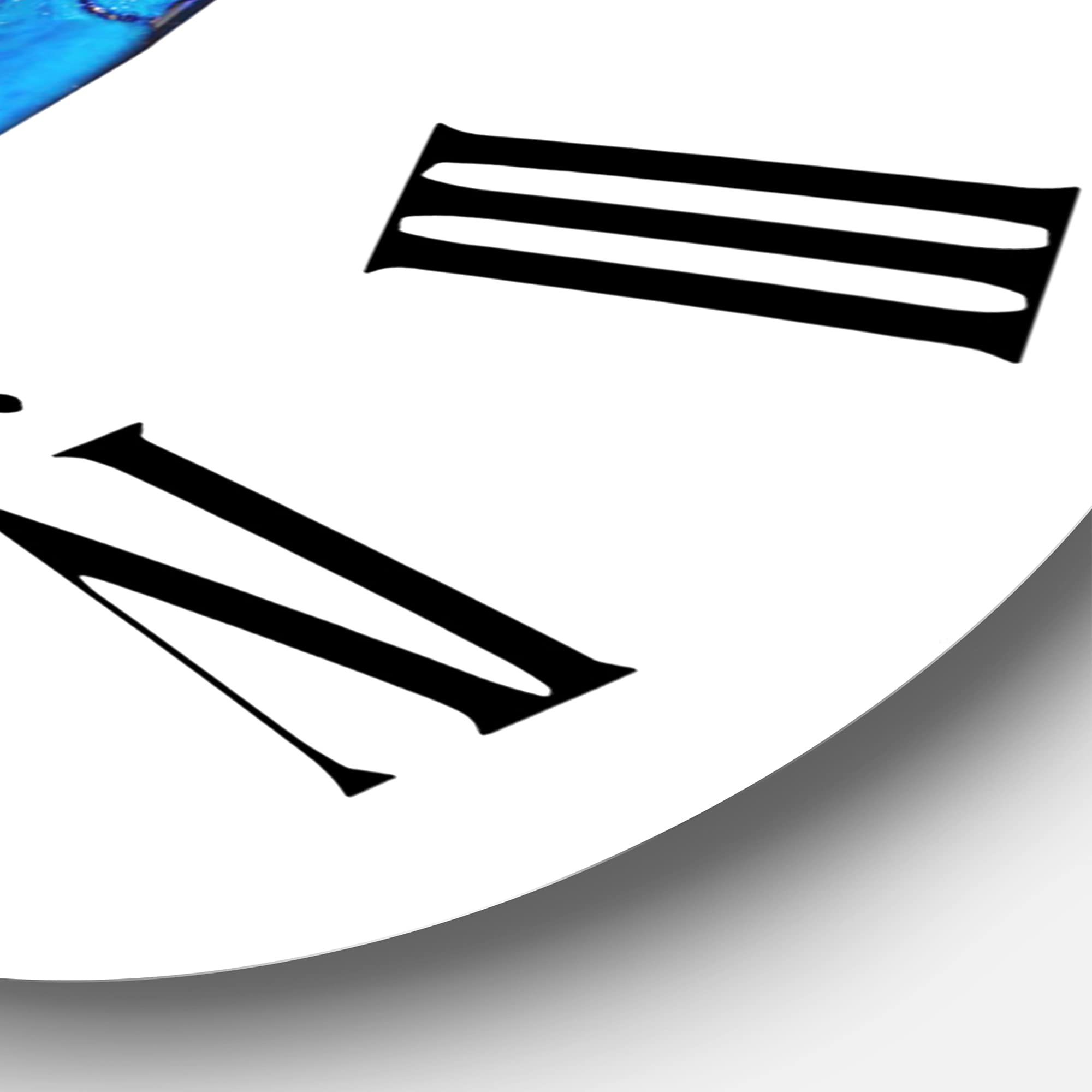 Vibrant Blue Butterfly Wall Clock - Large Modern Animal-Themed Wall Decor for Living Room, Bedroom & Office | Silent Non-Ticking Battery Operated