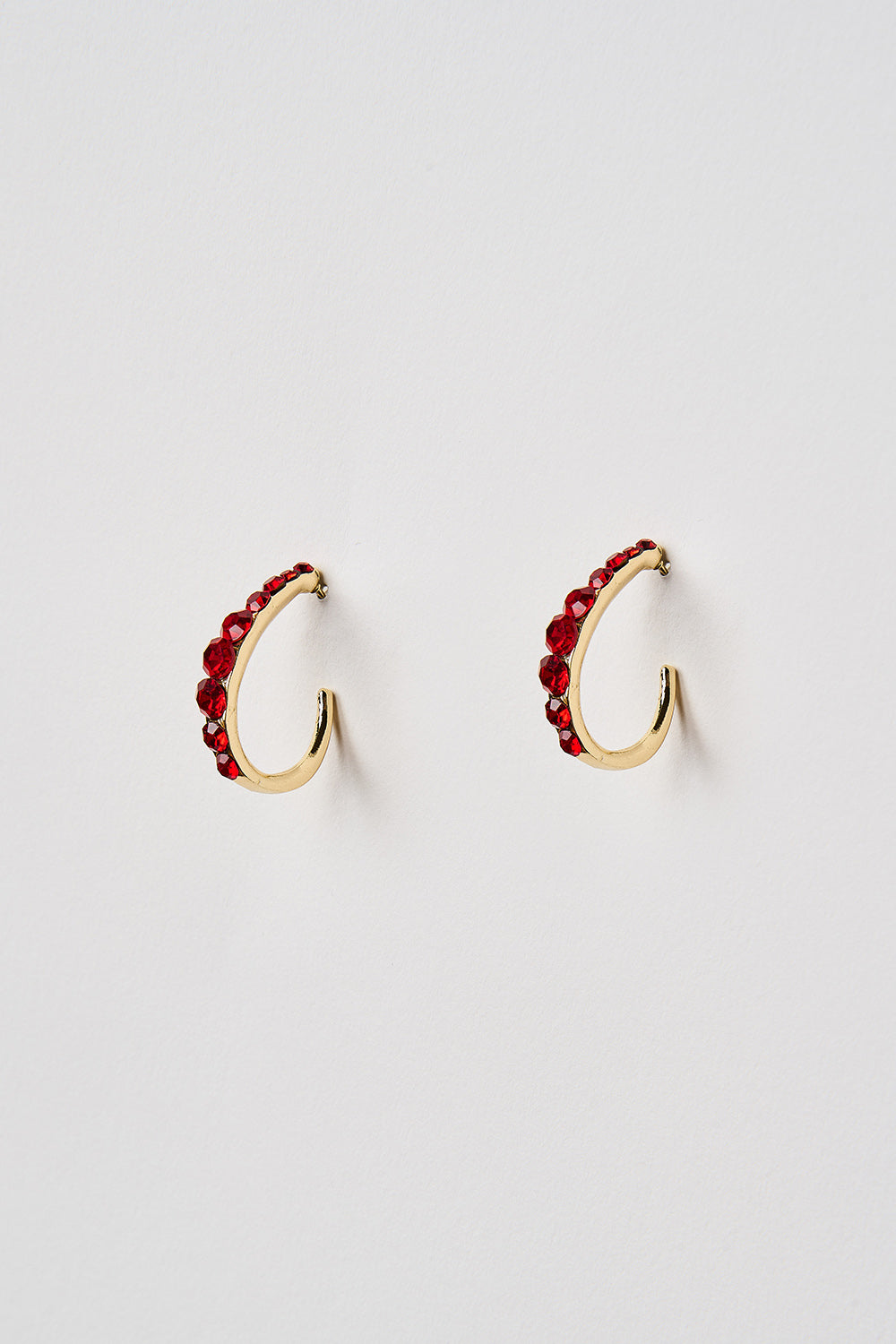 Garnet Stone Hoop Earrings for Women - Genuine Garnet Gemstone Dangle Earrings - Perfect for Valentine's Day, Anniversary, Birthday Gifts & Everyday Elegance