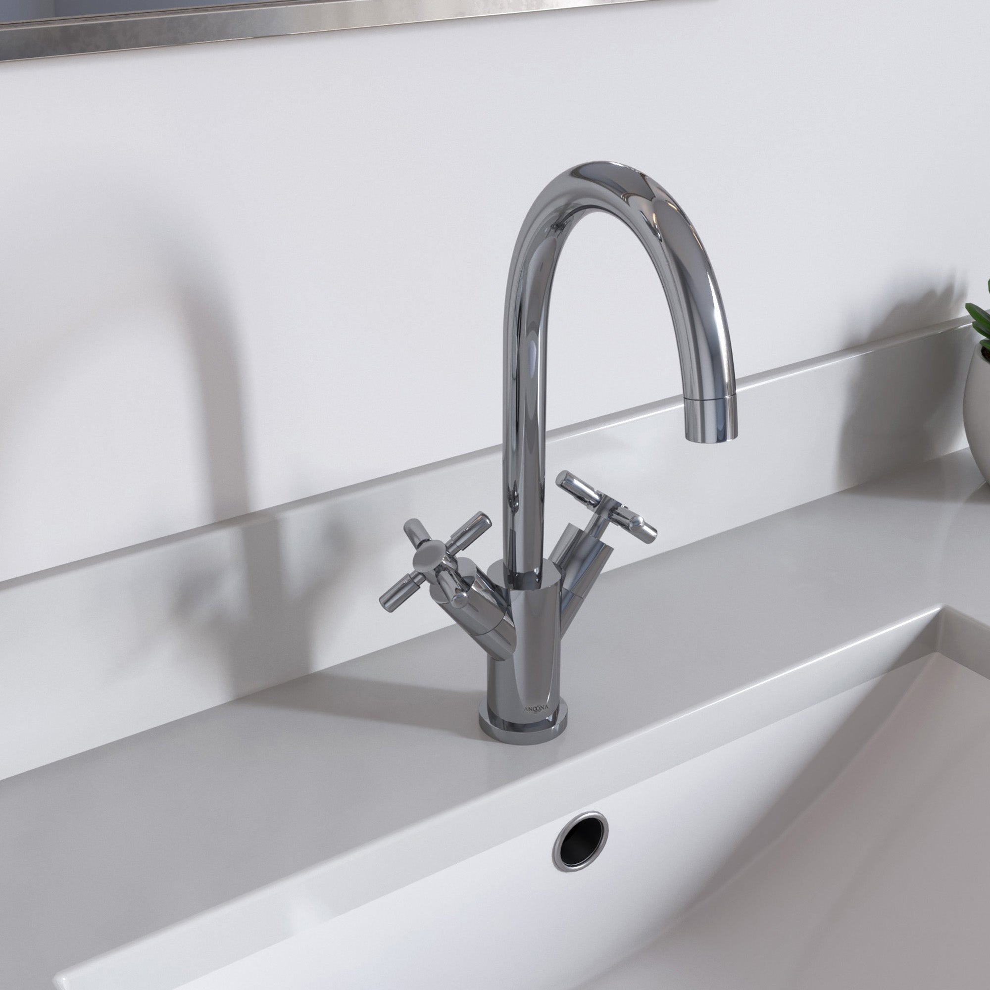 Ancona Prima Single Hole Bathroom Faucet in Chrome - Modern Chrome Finish for Bathroom Sink, Perfect for Small Spaces & Vanities | Easy Installation & Durable Design