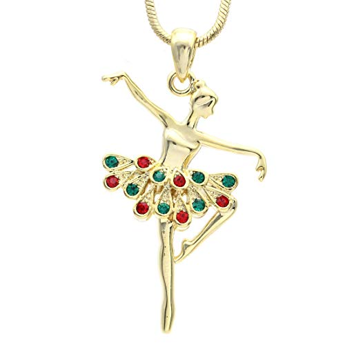 Gold-tone Red/Green