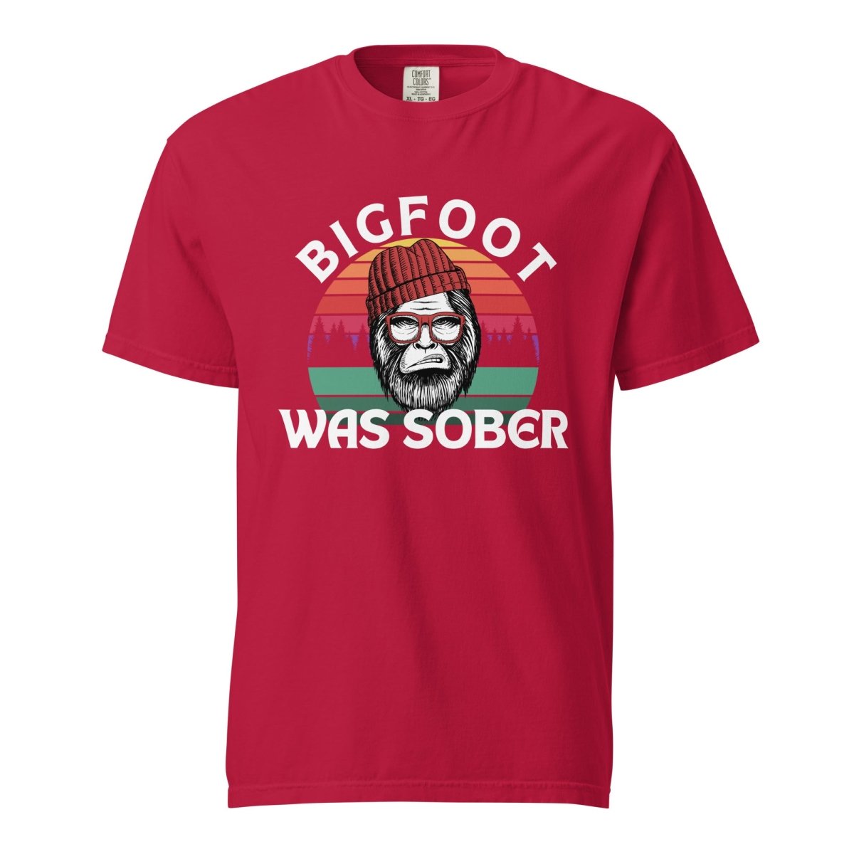 Bigfoot Was Sober Heavyweight T-Shirt - Premium Sobriety Tee for Men & Women - Perfect for Recovery Meetings, Sober Living & Casual Wear