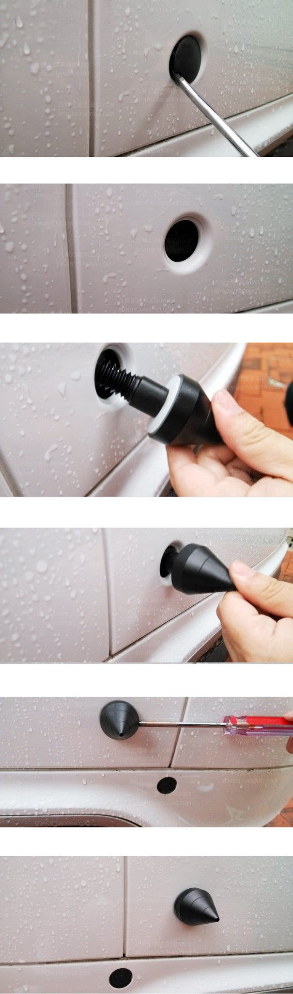 Blue Matte Front & Rear Bumper Protector Spikes Guards for Smart Car - Scratch Protection & Stylish Upgrade for Urban Driving