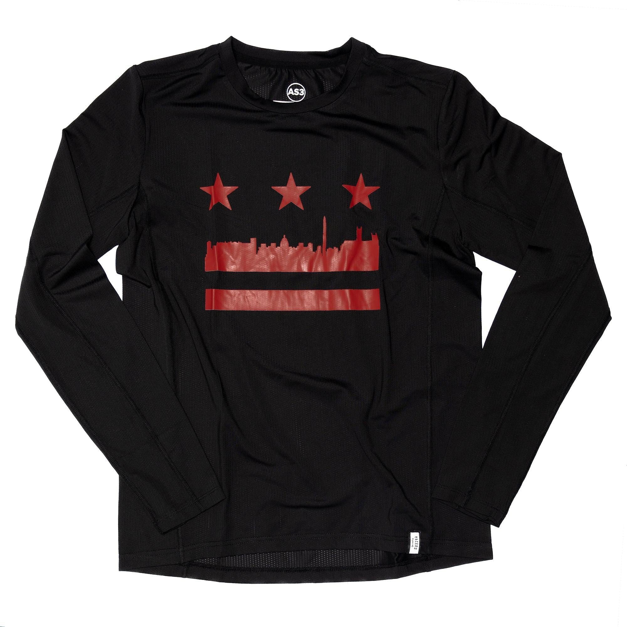 2:02 DC Flag Long Sleeve T-Shirt - Patriotic American Graphic Tee for Men & Women - Comfortable Casual Wear for Everyday, Workout, and Outdoor Activities