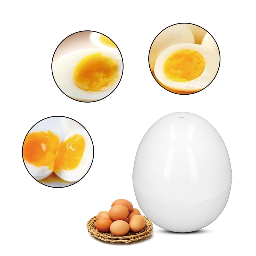 4 Egg Capacity Microwave Egg Cooker - Hard & Soft Boiled Egg Maker with Food-Grade Cups | Perfect for Poached, Scrambled Eggs & Quick Breakfast Meal Prep | Kitchen Cooking Accessories for Home & Office Use