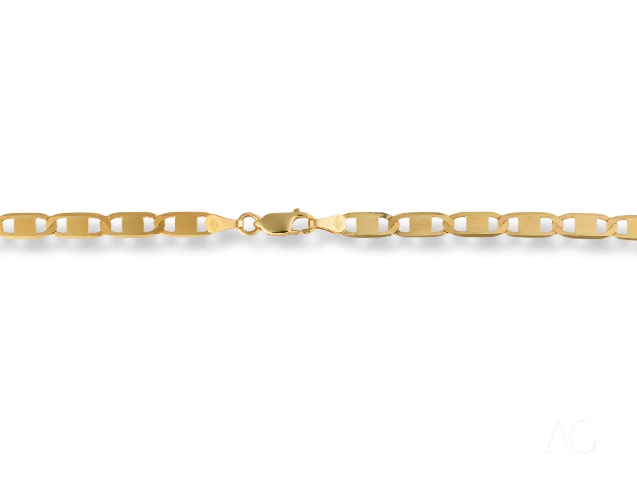 18K Yellow Gold Flat Piastrine Necklace – Elegant & Timeless Jewelry for Women | Perfect for Weddings, Parties & Everyday Wear