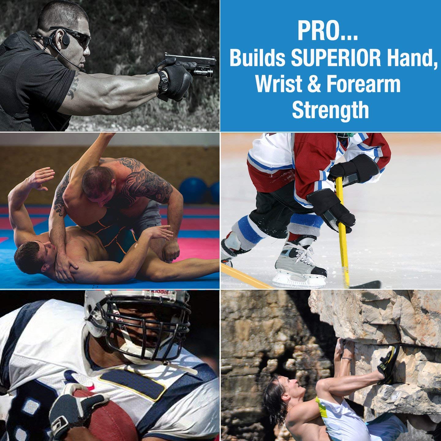 PRO Hand Exerciser & Finger Strengthener - Spring-Loaded Grip Trainer with Piston System for Individual Finger Isolation - Perfect for Rehabilitation, Rock Climbing, Musicians & Office Workers