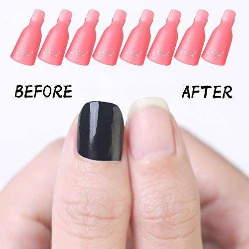 Acrylic Gel Polish Clips - 5 PCS Nail Art Soak Off Clips for UV Manicure & Acrylic Nails | Plastic Gel Polish Remover Tools with Multi-Color Options | Perfect for Salon & DIY Nail Care at Home