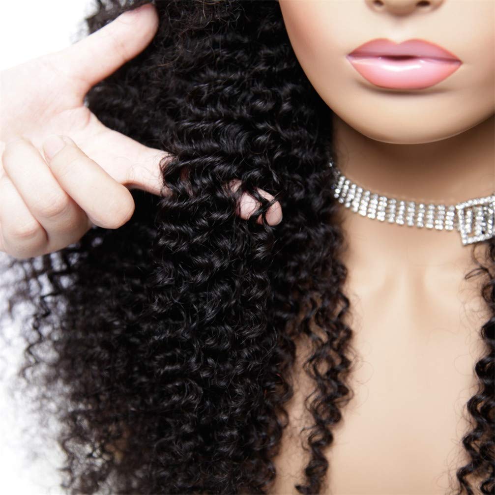 18 Inch Brazilian Deep Curly Synthetic Front Wig with Baby Hair & Pre-Picked Natural Hairline - Perfect for Cosplay, Daily Wear & Protective Styling
