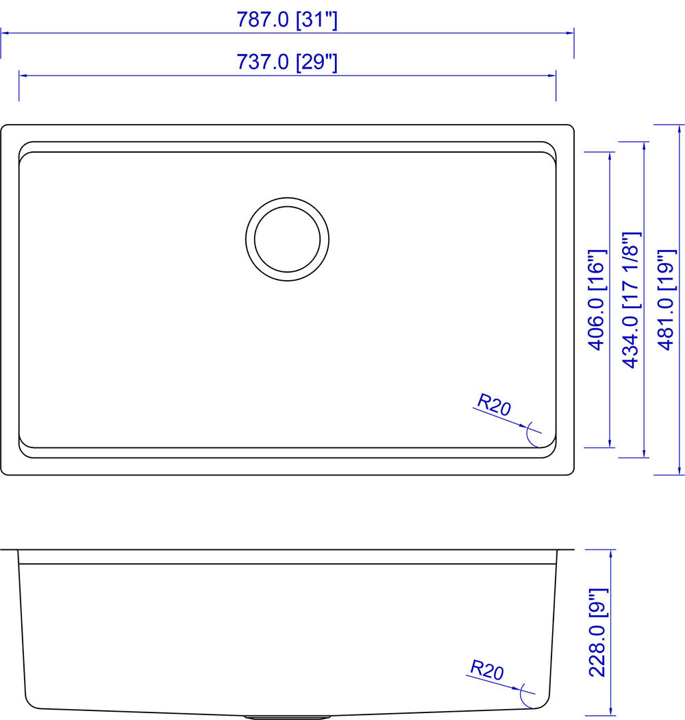 Premium Stainless Steel Commercial Workstation Sink DR3119 - Heavy Duty Restaurant Kitchen Sink with Backsplash & Drainboard - Ideal for Commercial Kitchens, Food Prep Stations & Busy Restaurants