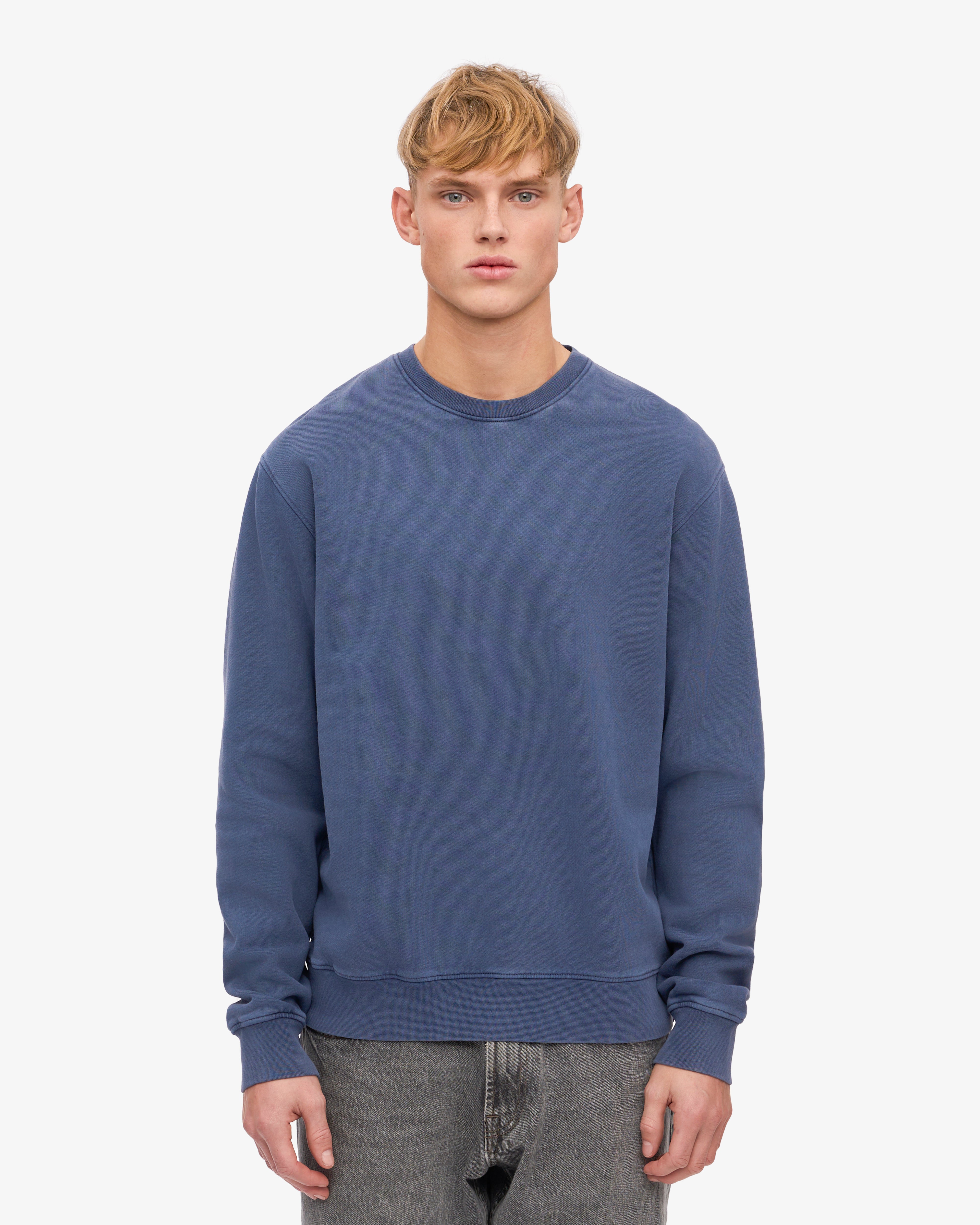 Classic Organic Cotton Crew Neck T-Shirt for Men - Soft & Comfortable Neptune Blue Tee - Perfect for Casual Wear, Gym & Everyday Outfits