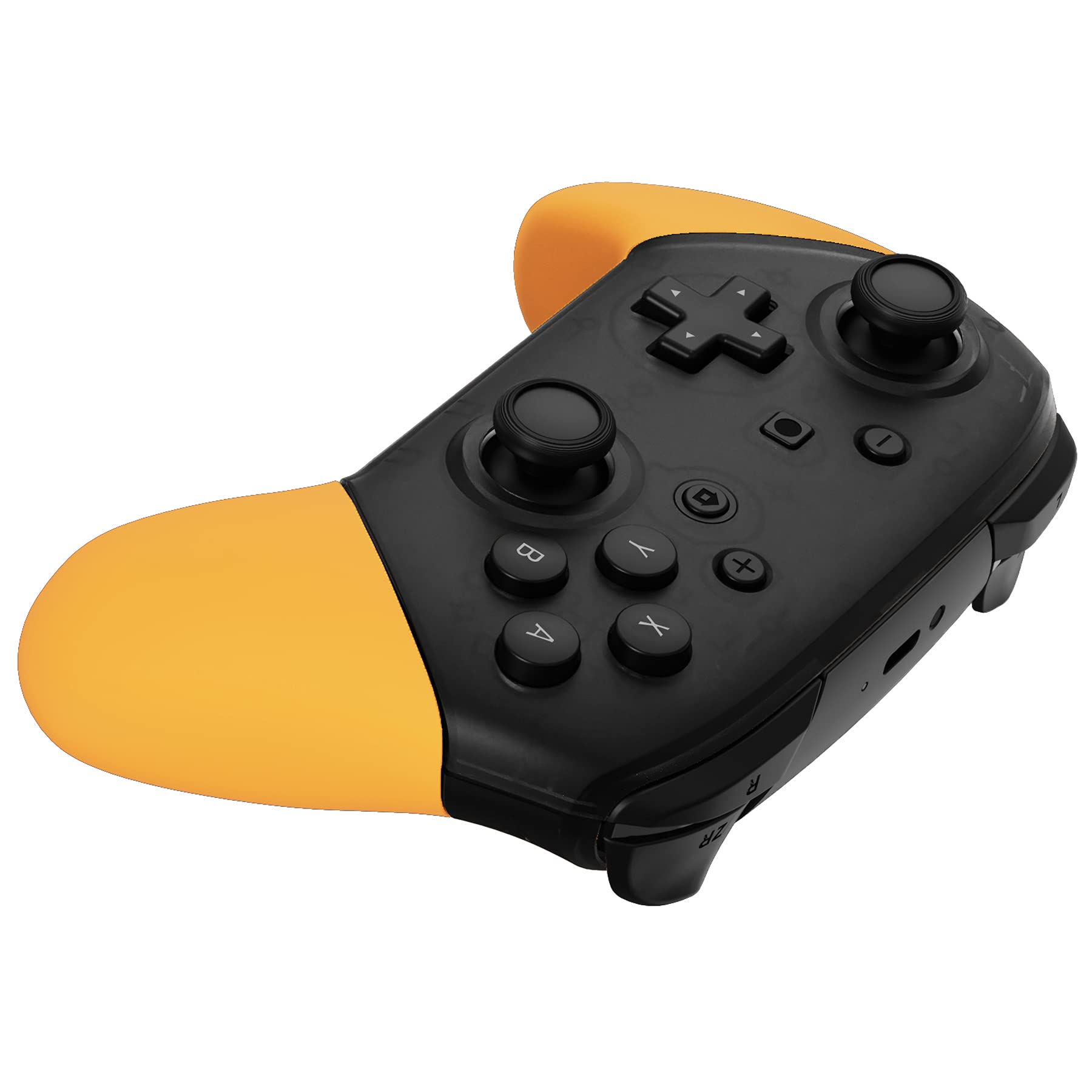 eXtremeRate Soft Touch Yellow Replacement Handle Grips for Nintendo Switch Pro Controller - DIY Hand Grip Shell (Controller Not Included) | Enhanced Grip for Gaming Comfort & Precision