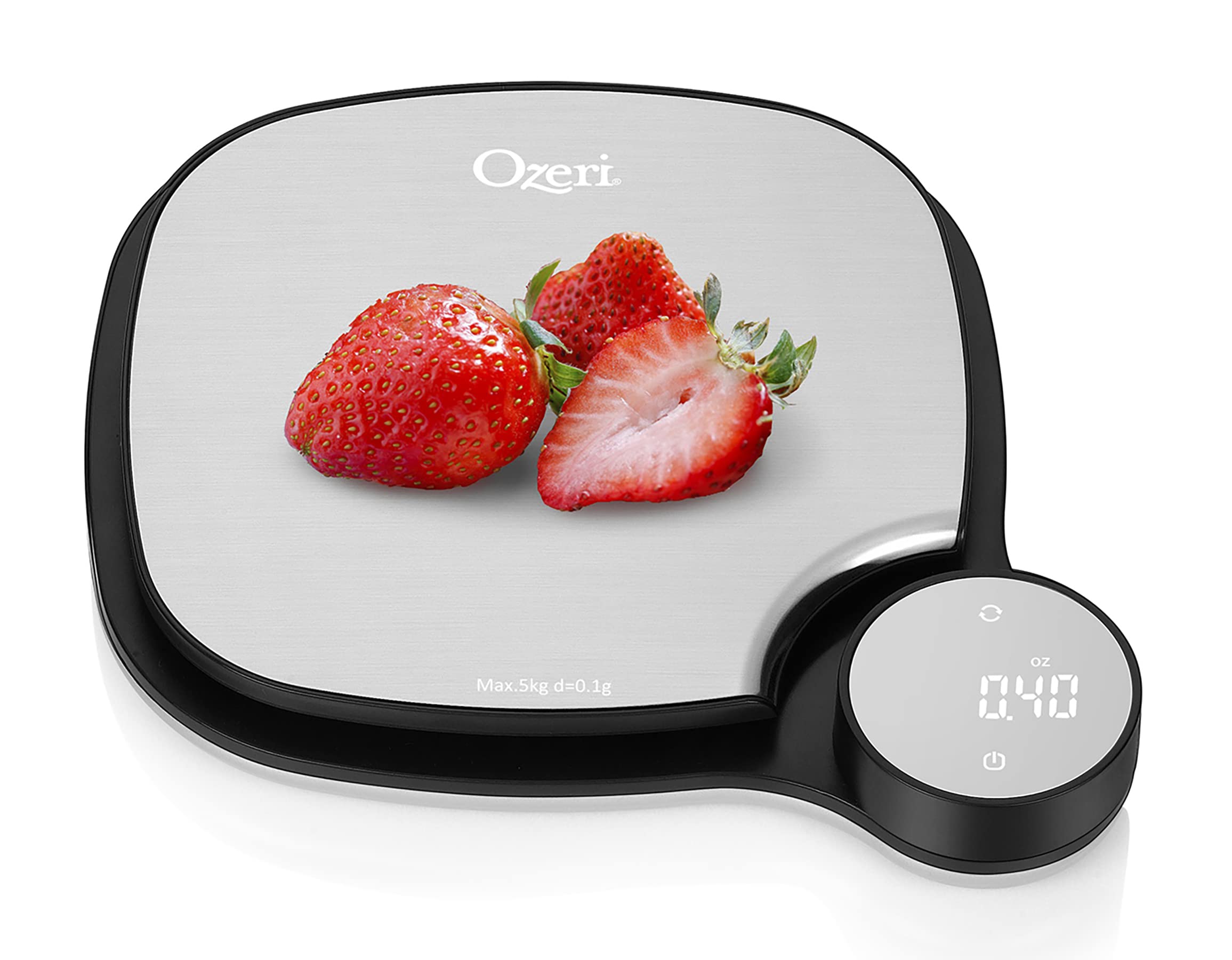 Ozeri Precision Digital Kitchen Scale - 0.1g/0.01oz Accuracy, Stainless Steel Platform, LCD Display - Perfect for Baking, Cooking, Meal Prep & Portion Control