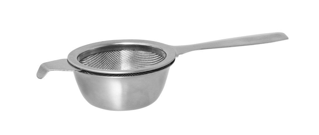 Premium Avanti S/S Single Handle Tea Strainer - Fine Mesh Infuser for Loose Leaf Tea - Perfect for Home, Office & Travel Use