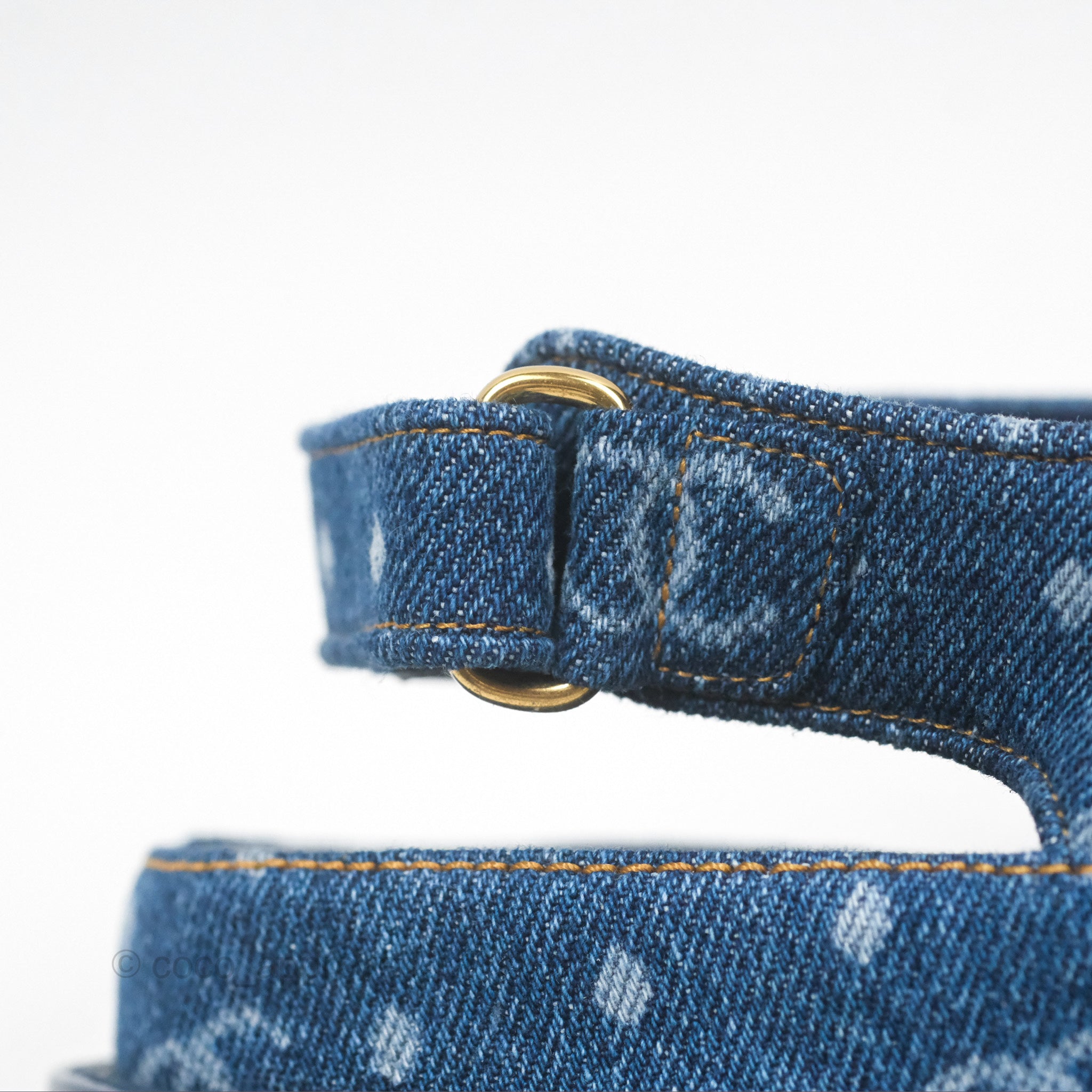 Chanel CC Dots Dad Sandals in Denim Blue - Size 36.5 | Women's Luxury Fashion Sandals for Summer Outfits & Beach Vacations