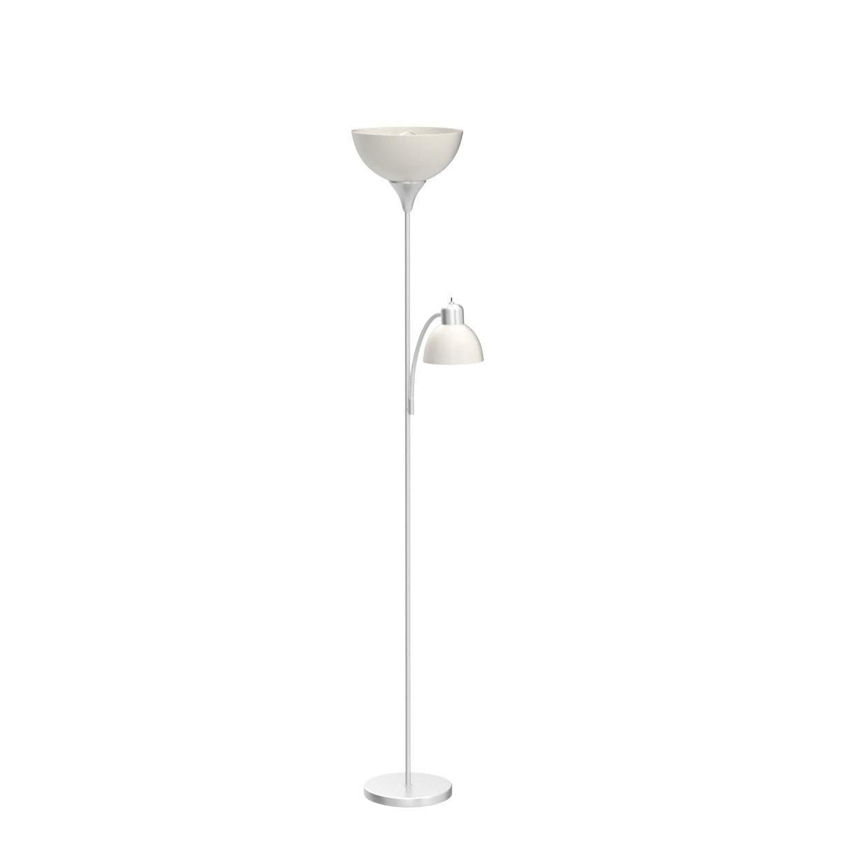Adjustable Floor Lamp with White Plastic Shade - 72