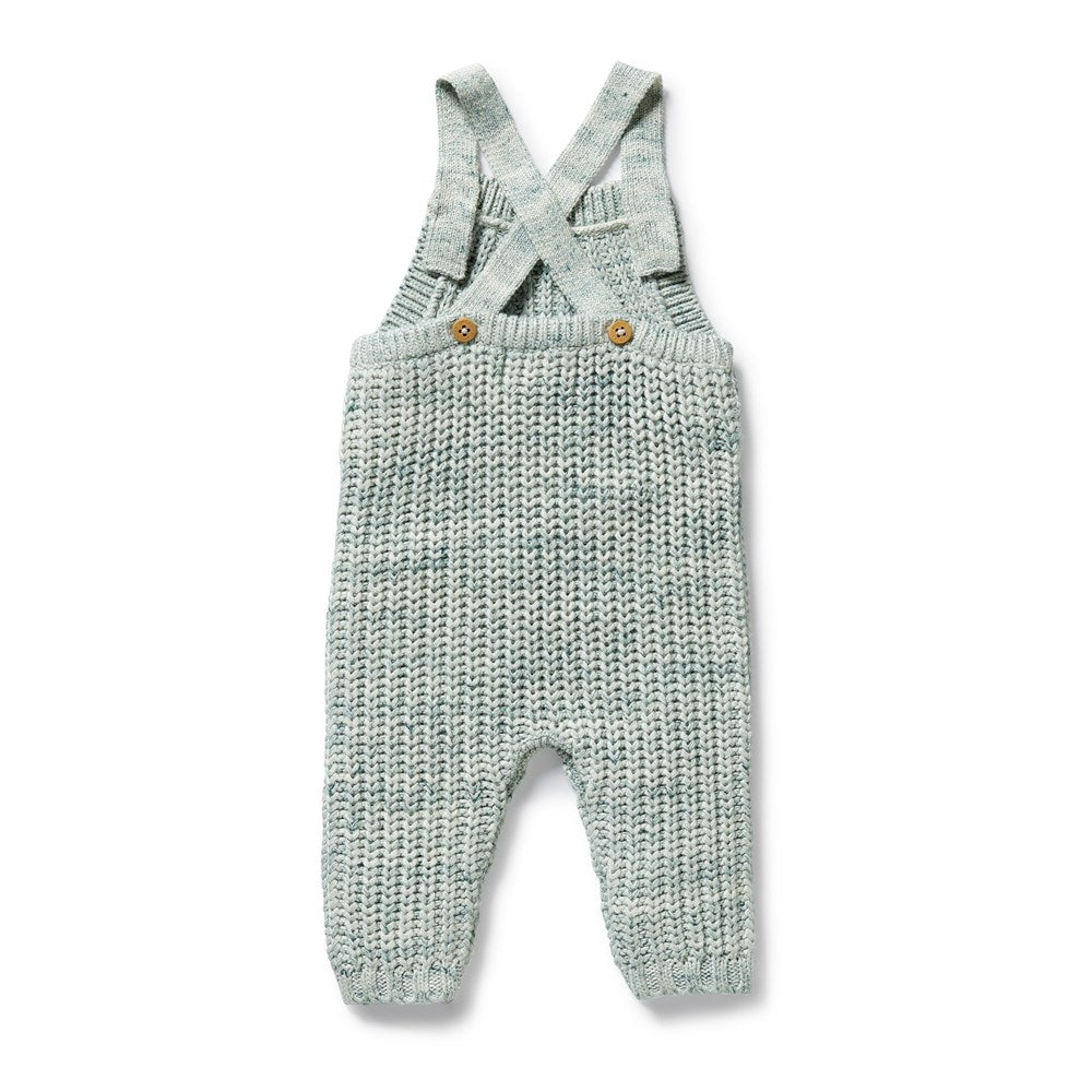 Organic Moss Speckle Knitted Overalls for Women - Soft Cotton Jumpsuit for Casual Wear, Maternity & Nursing, Boho Style Outfits - Perfect for Everyday Comfort, Outdoor Adventures & Relaxing at Home