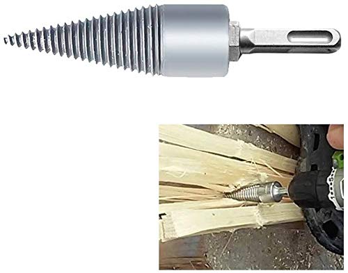 Heavy Duty Firewood Log Splitter Drill Bit - Square Shank Wood Splitter Cone for Hand Drill - Perfect for Camping, Firewood Processing & Outdoor Survival