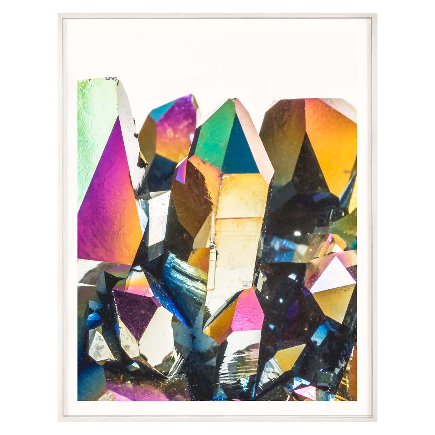Iridescent Geode Crystal Decor - Natural Healing Stone for Home, Office & Meditation - Perfect for Spiritual Gifts, Yoga Spaces & Interior Design