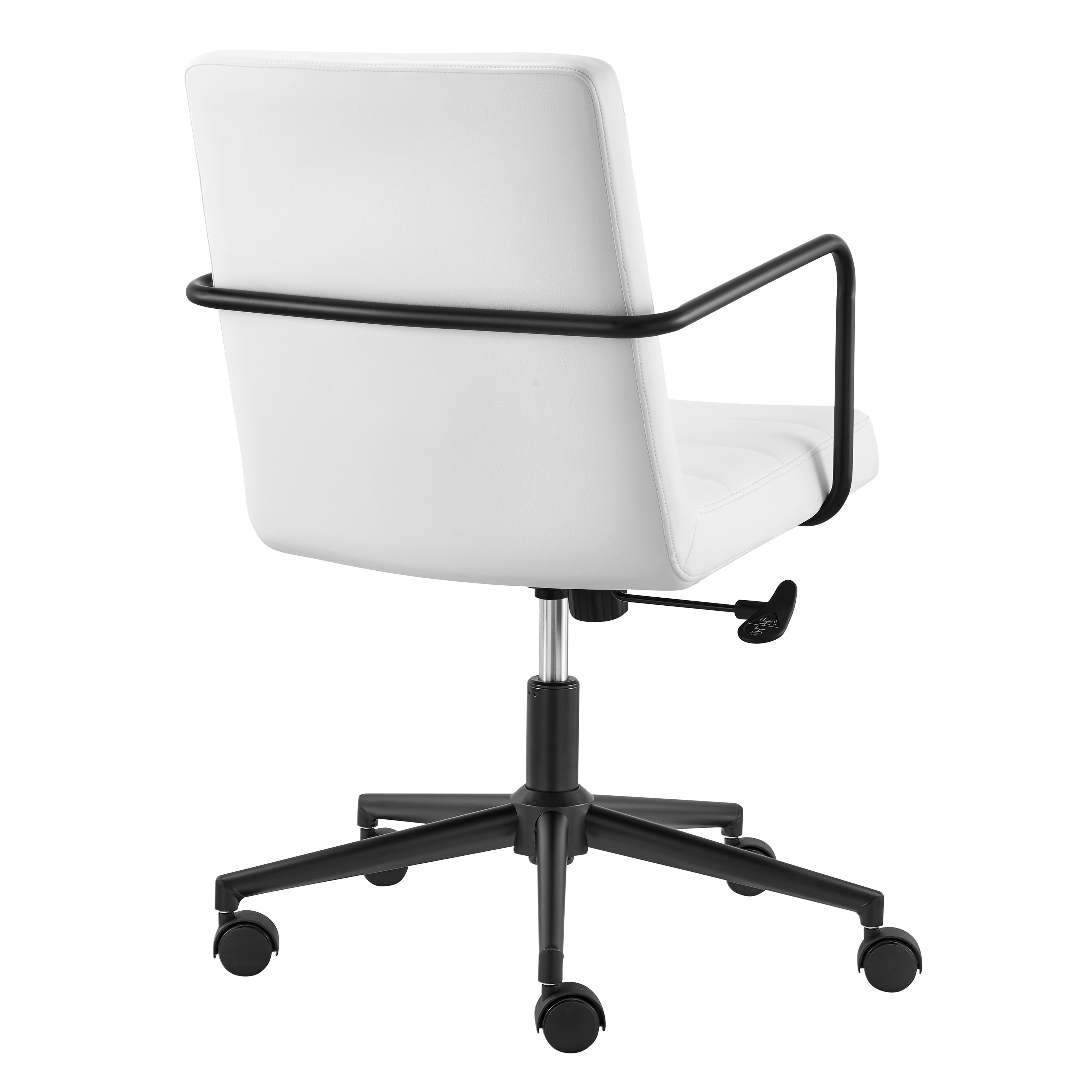 Ergonomic Leander Low Back Office Chair with Brushed/Matte Base - Comfortable Desk Chair for Home & Office Workspaces, Perfect for Long Hours of Sitting and Computer Work