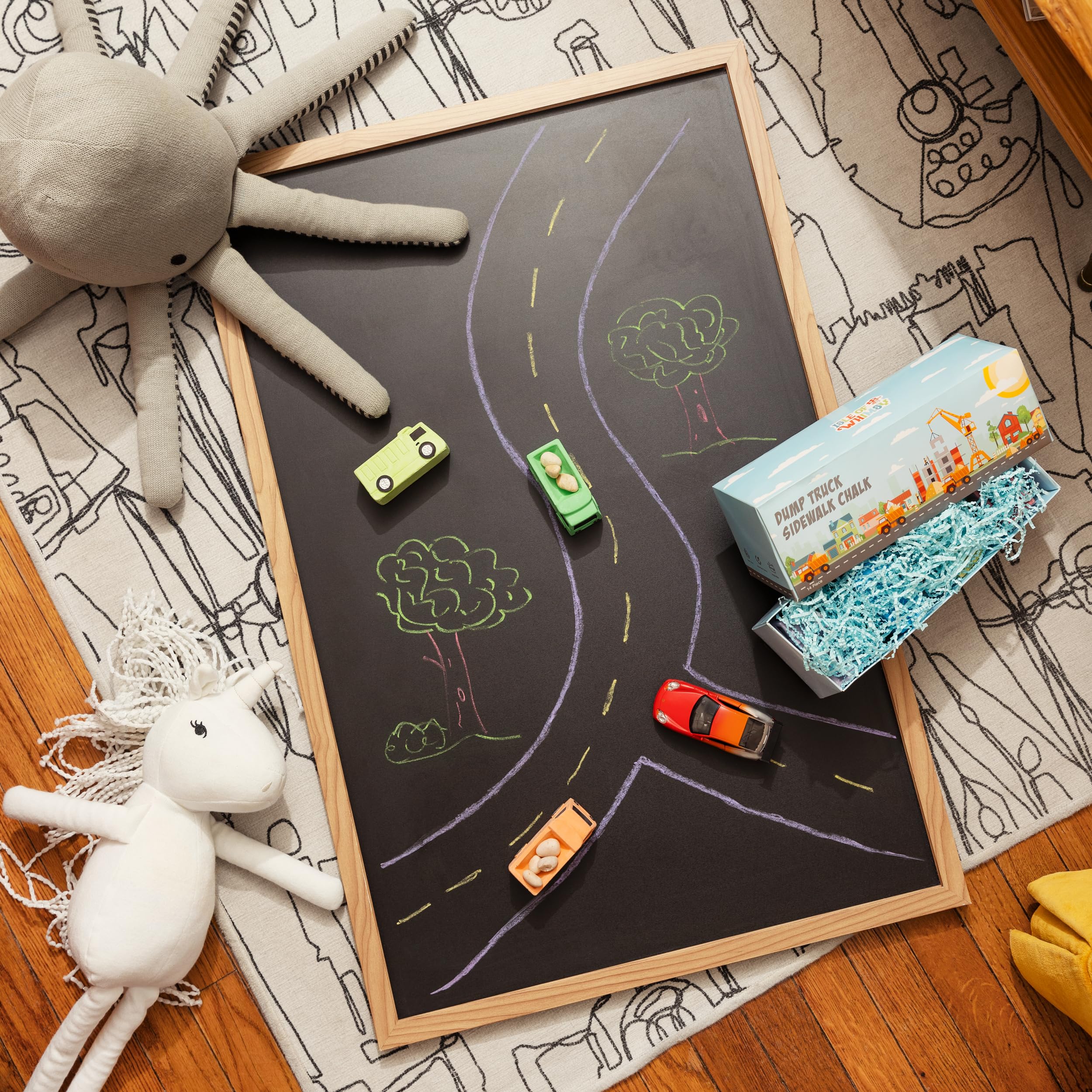 14-Piece Dump Truck Sidewalk Chalk Set for Kids | Construction-Themed Birthday Party Supplies & Favors | Individually Wrapped Toddler Toys for Outdoor Play | Perfect for Birthdays, Valentine's Day, Easter Baskets & Goodie Bags | Great for Construction Parties, Playdates & Summer Outdoor Activities
