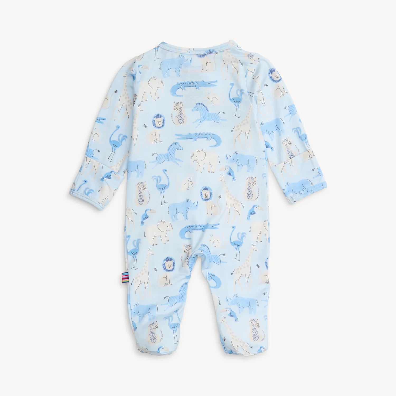 Modal Magnetic Footie Socks - Soft & Comfortable Non-Slip Baby Socks with Fun Jungle Jazz Print - Perfect for Crawling, Playtime & Keeping Tiny Feet Warm