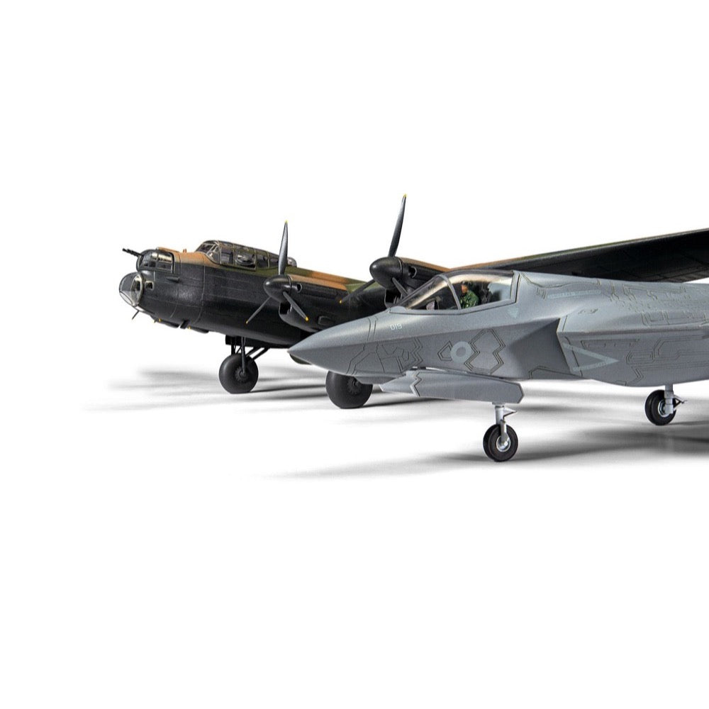 Airfix 50191 1/72 Scale Dambusters 80th Anniversary Gift Set - Avro Lancaster & Lockheed Martin F-35B Lightning II Model Kits - Perfect for Collectors, History Enthusiasts, and Display Cases