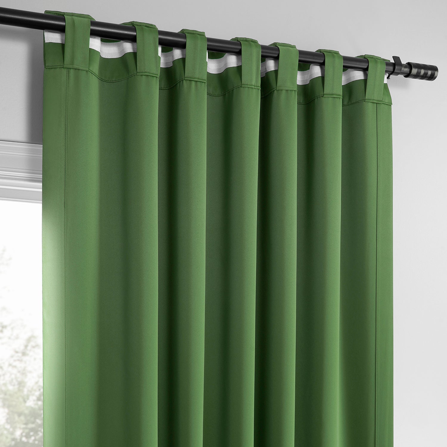Dark Olive Green Blackout Curtains Set of 2 Panels - Thermal Insulated Noise Reducing Window Drapes for Bedroom, Living Room & Nursery