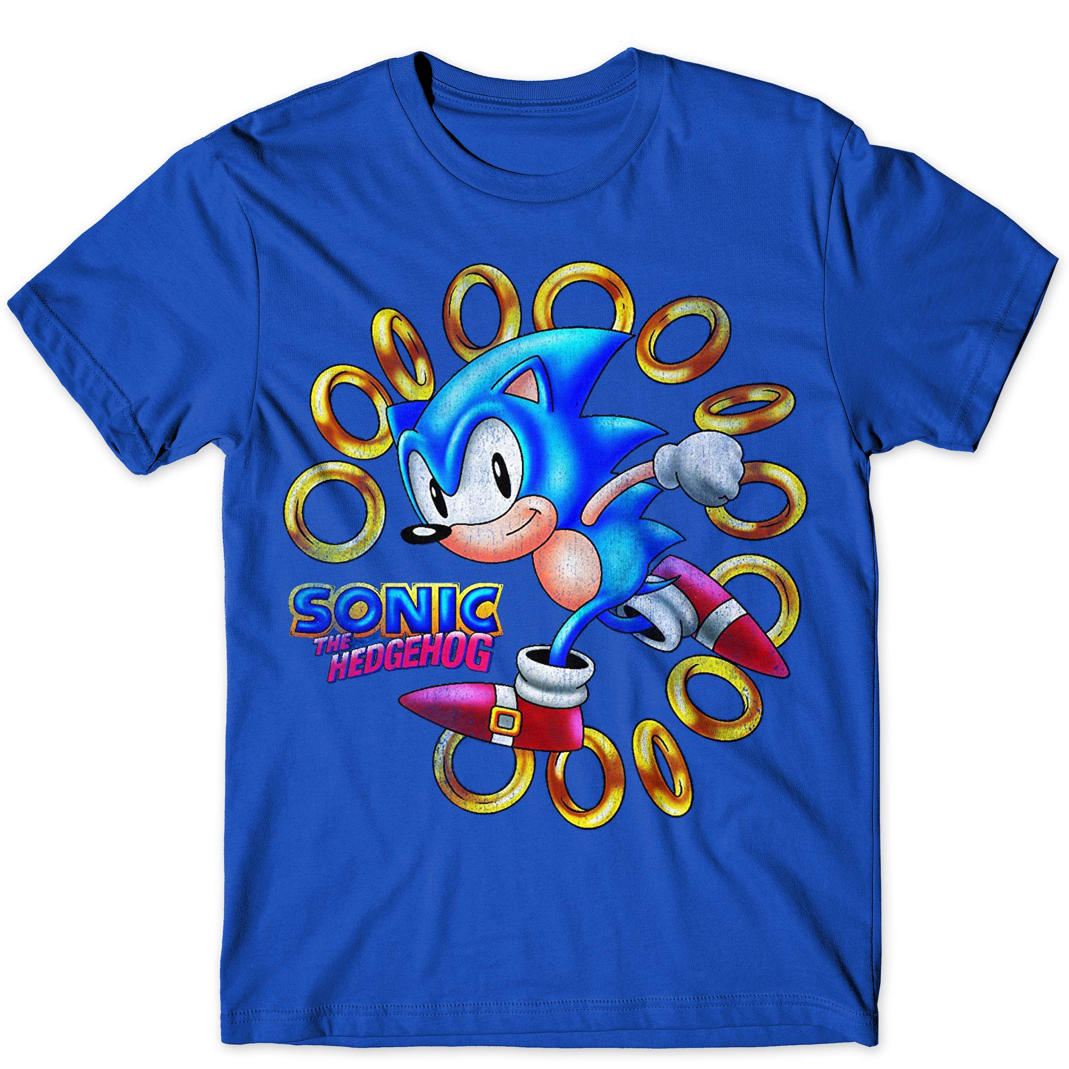 SEGA Sonic The Hedgehog Boys T-Shirt - The Fastest Thing Alive Youth Small Royal Blue - Perfect for Gaming, Cosplay, and Casual Wear