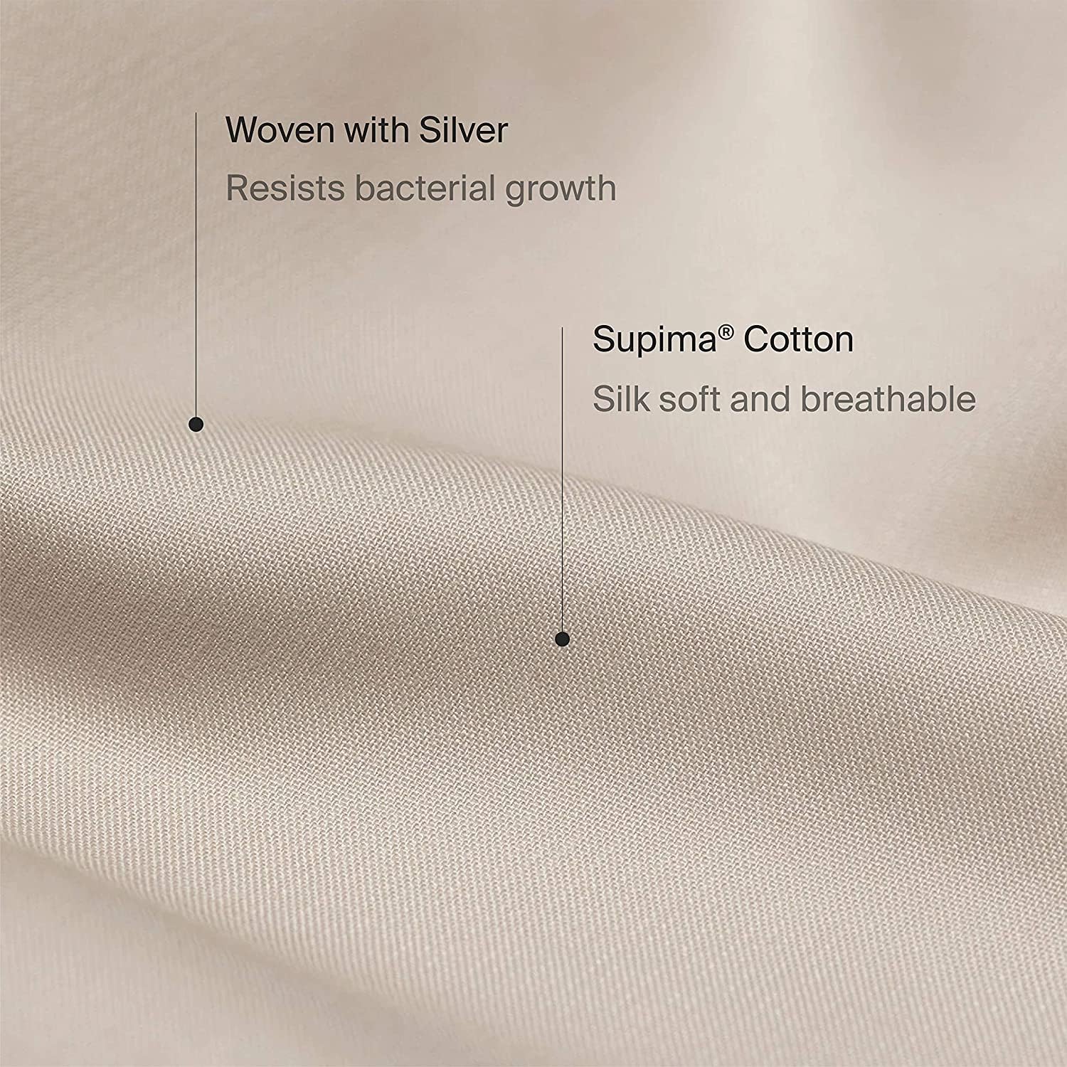 Silvon Anti-Acne Premium Full Size Duvet Cover for Acne Prone Skin - Silver Infused Smart Fabric, Odor & Bacteria Resistant, Breathable Ultra Soft Supima Cotton (Full, Sand) - Perfect for Sensitive Skin & Allergy Relief in Bedrooms
