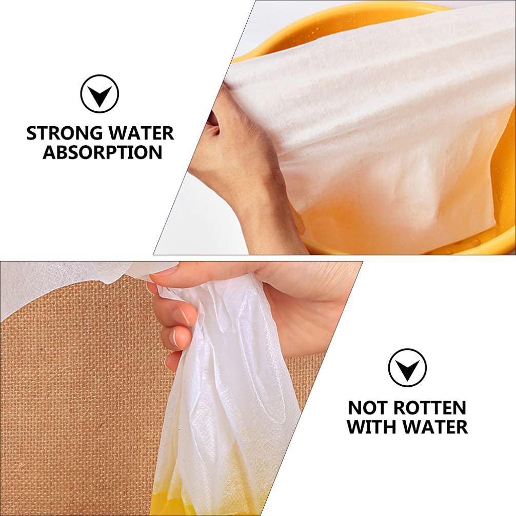 DOITOOL 190 Sheets Disposable Cotton Face & Foot Towels - Absorbent Wood Pulp Wipes for Spa, Salon, Pedicure, Facial Cleaning & Home Use - Soft Dry Cleaning Rags for Skincare & Hygiene
