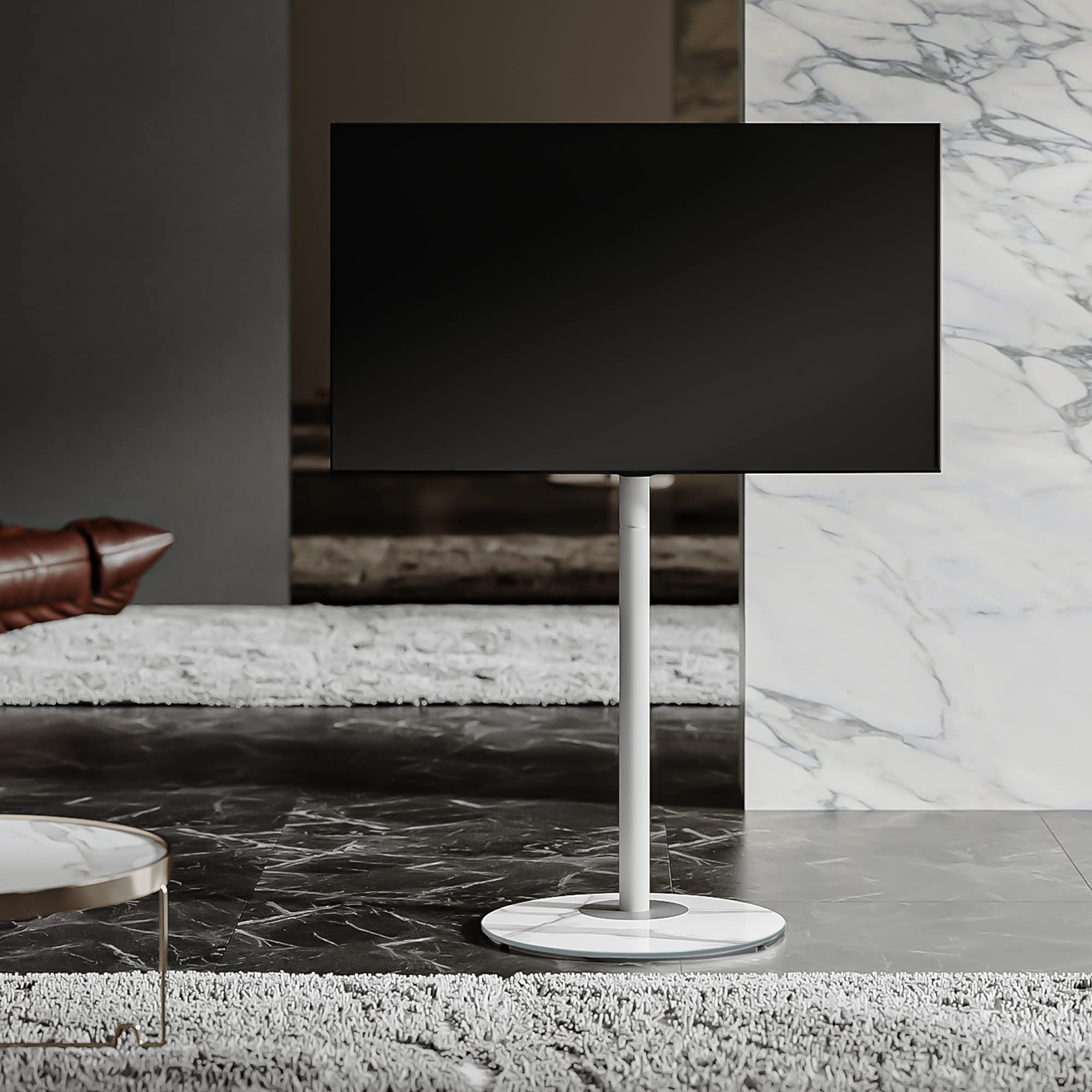 FITUEYES Swivel TV Stand for 32-60 Inch TVs - Modern Corner TV Stand with Adjustable Height & Cable Management - Master Series - Perfect for Living Room, Bedroom & Home Theater Setup