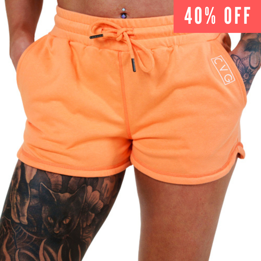 Rest Day Shorts for Women - Soft Comfortable Lounge Shorts in Sunset Glow Color | Perfect for Yoga, Sleeping, and Relaxing at Home