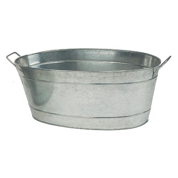 Achla Designs Galvanized Metal Tub 51M C 55 - Perfect for Farmhouse Decor, Garden Planters & Rustic Home Decorating
