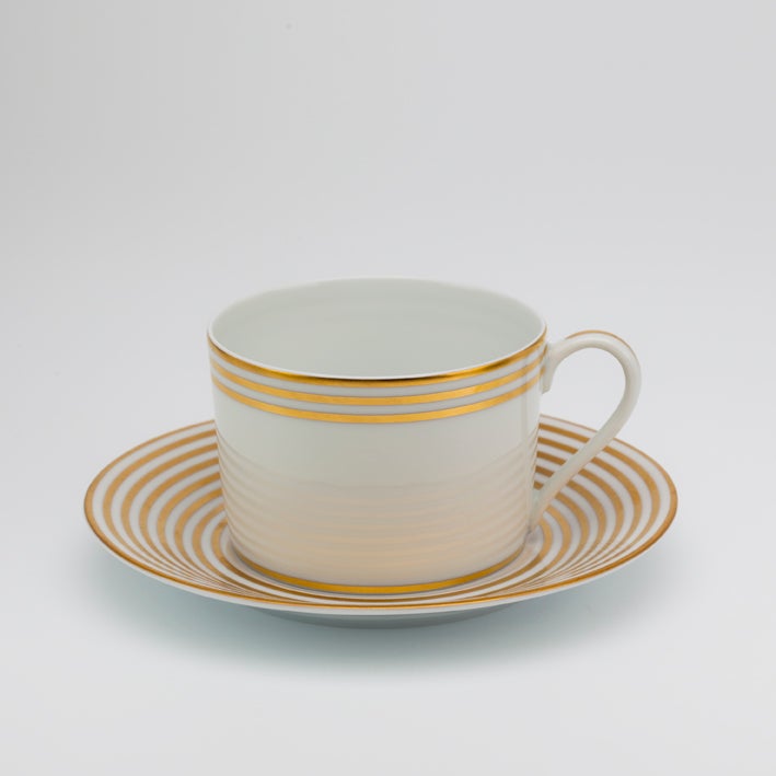 Premium Latitudes Gold Tea Cup - Elegant Porcelain Tea Mug with Gold Accents for Home, Office & Gifting | Perfect for Afternoon Tea, Coffee & Hot Beverages