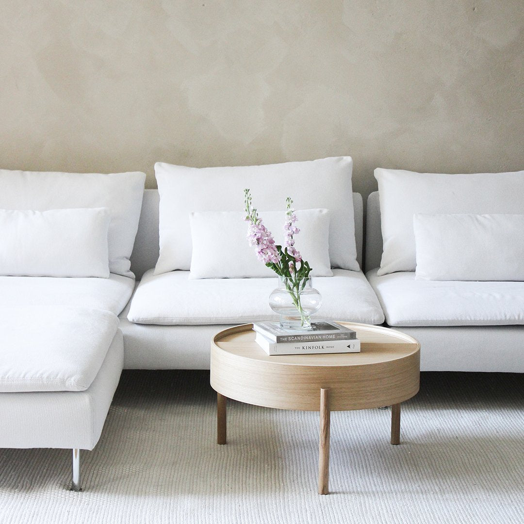 Modern Arc Coffee Table - Mid-Century Style Wooden Living Room Furniture for Home Decor | Perfect for Small Spaces, Apartments & Lounge Areas