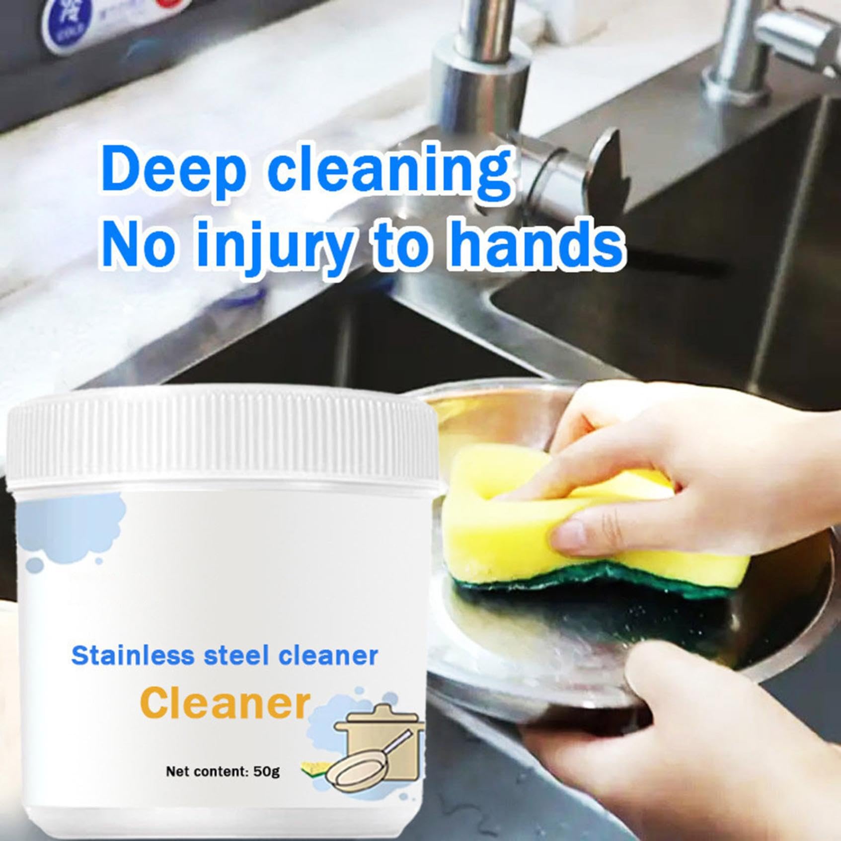 Generico Anti-Rust Foam Kitchen Dust Cleaner - 2024 Powerful All-Purpose Powder Cleaner for Kitchen, Bathroom, and Appliances (50 Grams) - Ideal for Stain Removal and Surface Protection