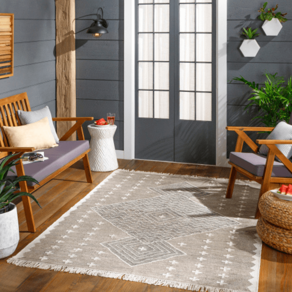 Premium Bursa 2301 Outdoor Rug - Waterproof, UV Resistant, Non-Slip Backing - Perfect for Patio, Deck, Garden & Poolside Use