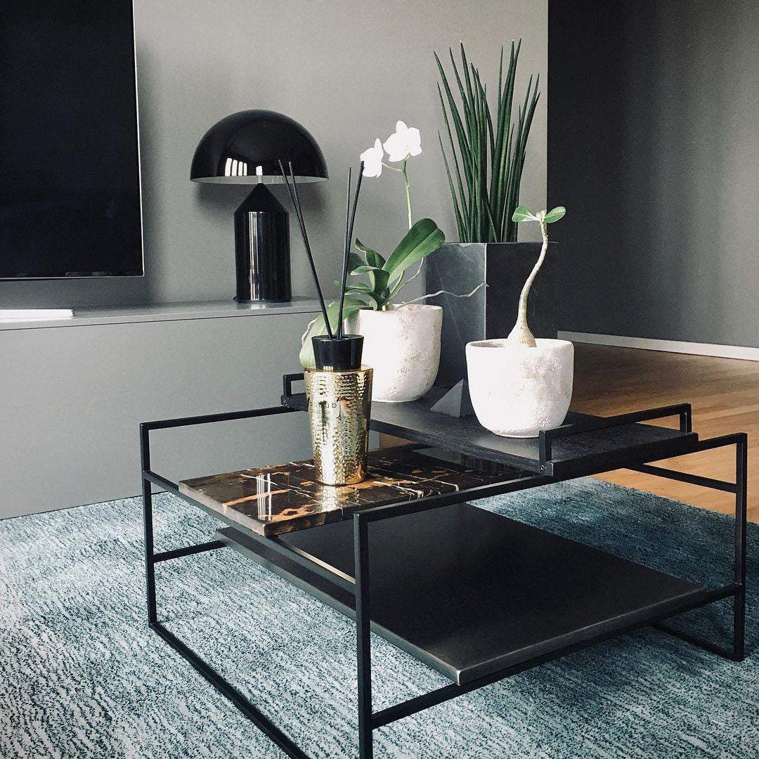Atollo Modern Metal Table Lamp - Minimalist Design for Living Room, Bedroom & Office - Dimmable LED Desk Light for Home Decor & Workspace Lighting