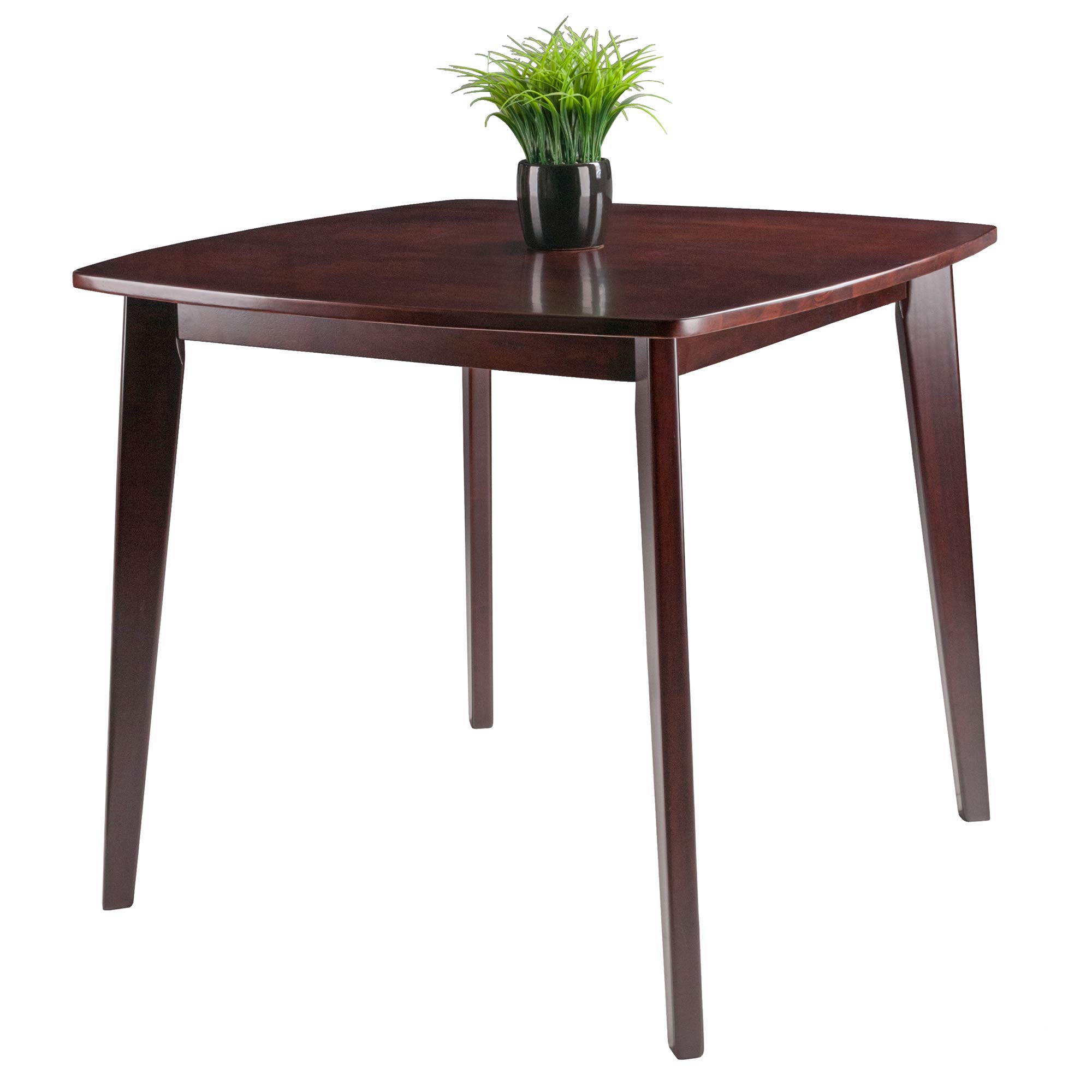 Winsome Wood Pauline 5-Piece Dining Table Set with 4 Chairs - Walnut Finish for Kitchen, Breakfast Nook or Small Space Dining
