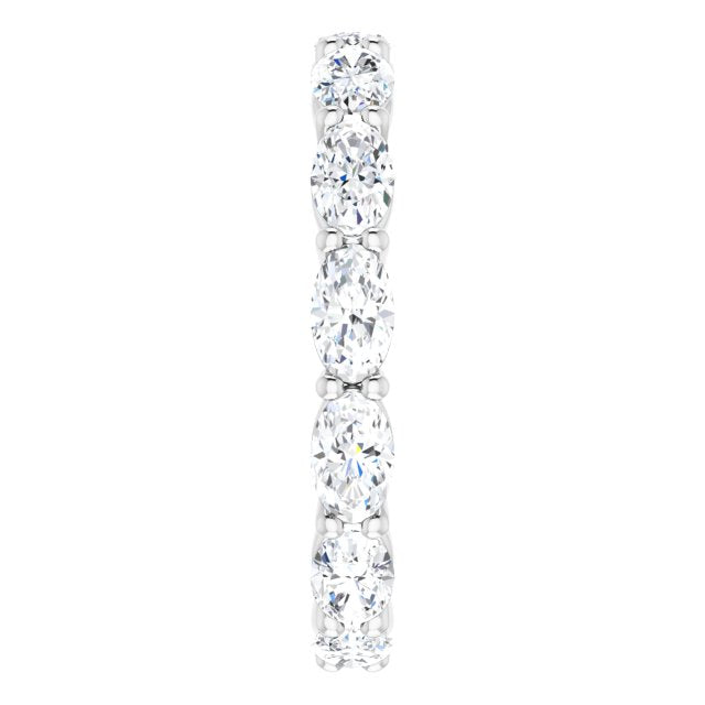 2.73 Carat Oval Diamond East West Eternity Band Ring for Women - Elegant Wedding, Engagement, Anniversary Jewelry Gift