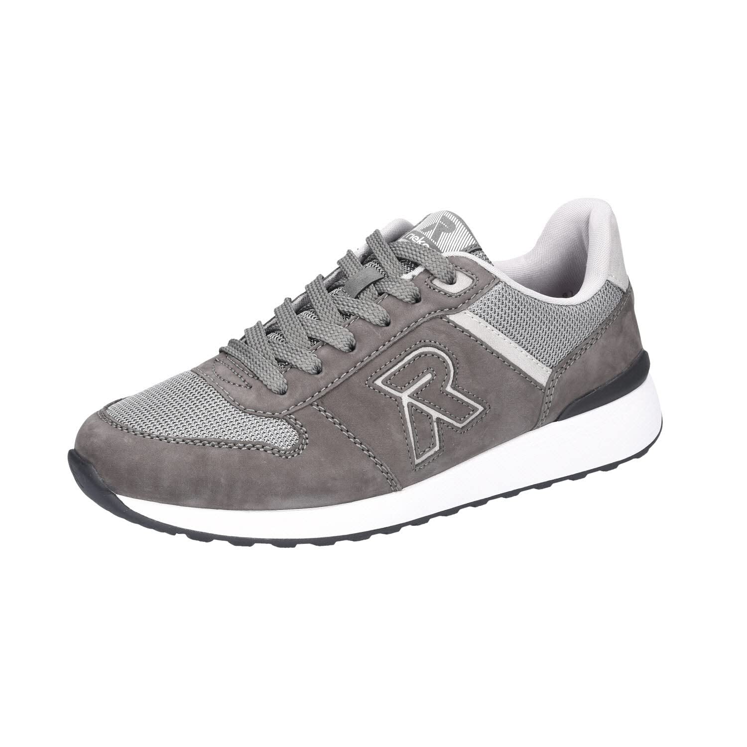 Rieker Men's FSK Low Top Casual Shoes - Light Grey, Size 9 | Comfortable Walking & Everyday Wear for Men