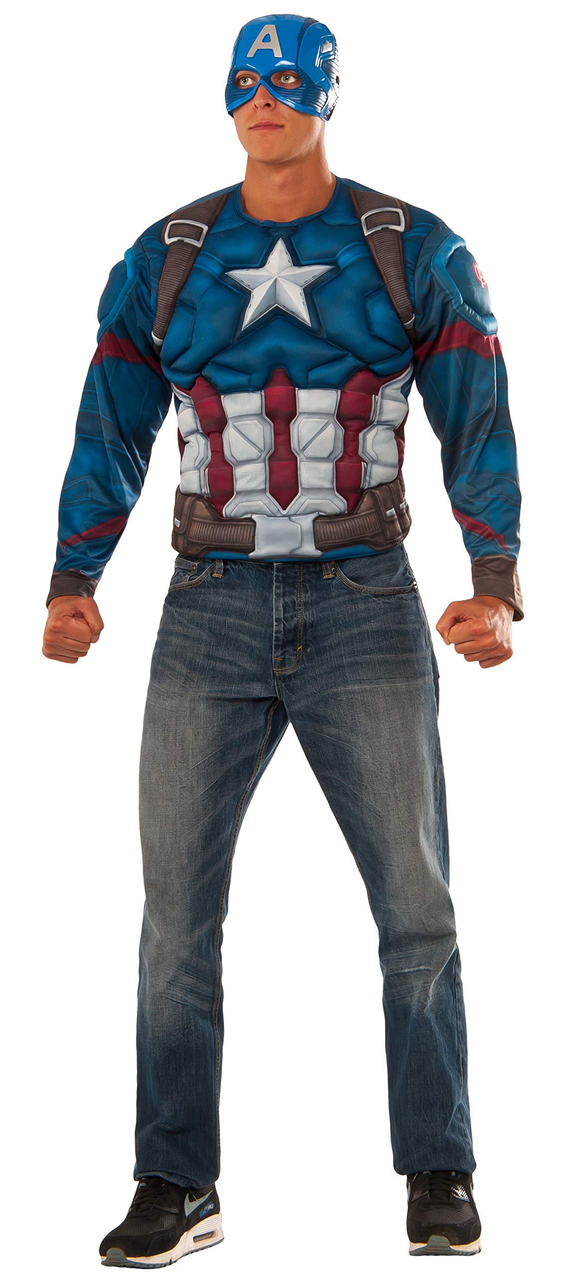 Rubie's Captain America: Civil War Muscle Chest Costume Top for Adults - Marvel Superhero Cosplay, Halloween Costume, Comic-Con Dress Up