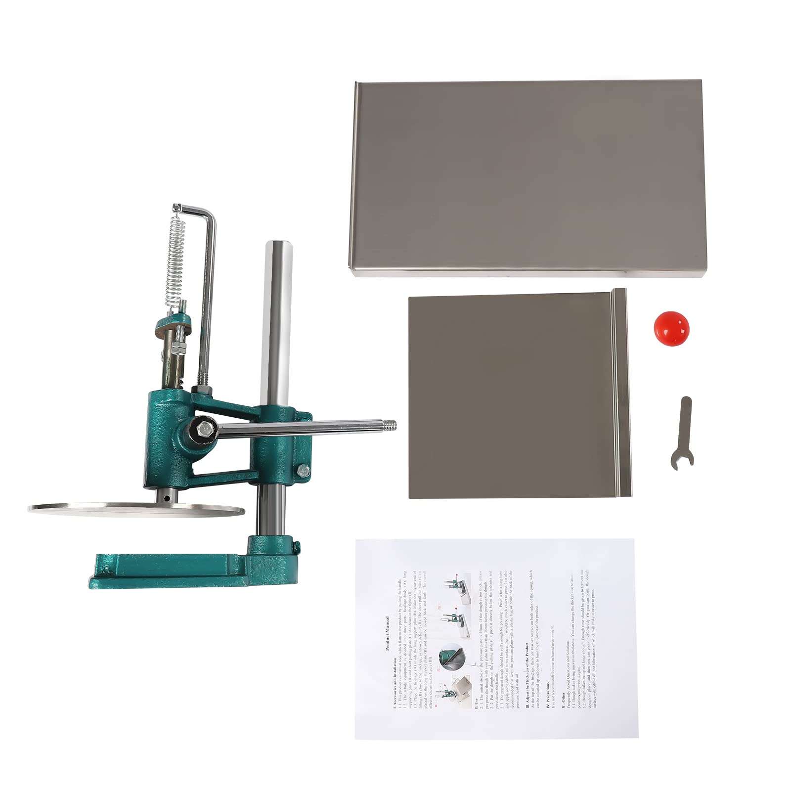 Stainless Steel Manual Pizza Dough Press Machine - 7.9