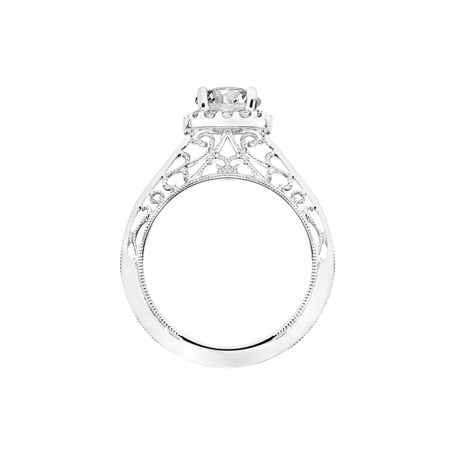 Audriana Diamond Semi Mount Ring – Elegant Wedding Band for Brides, Engagement Ring Setting, Customizable Jewelry for Special Occasions