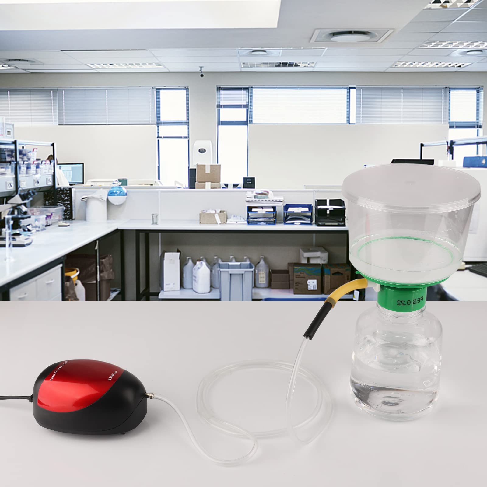Lab Vacuum Filtration Pump Kit - High Efficiency Laboratory Distillation Apparatus for Fast Liquid Filtration | Ideal for Chemistry Experiments, Research Labs & Scientific Applications